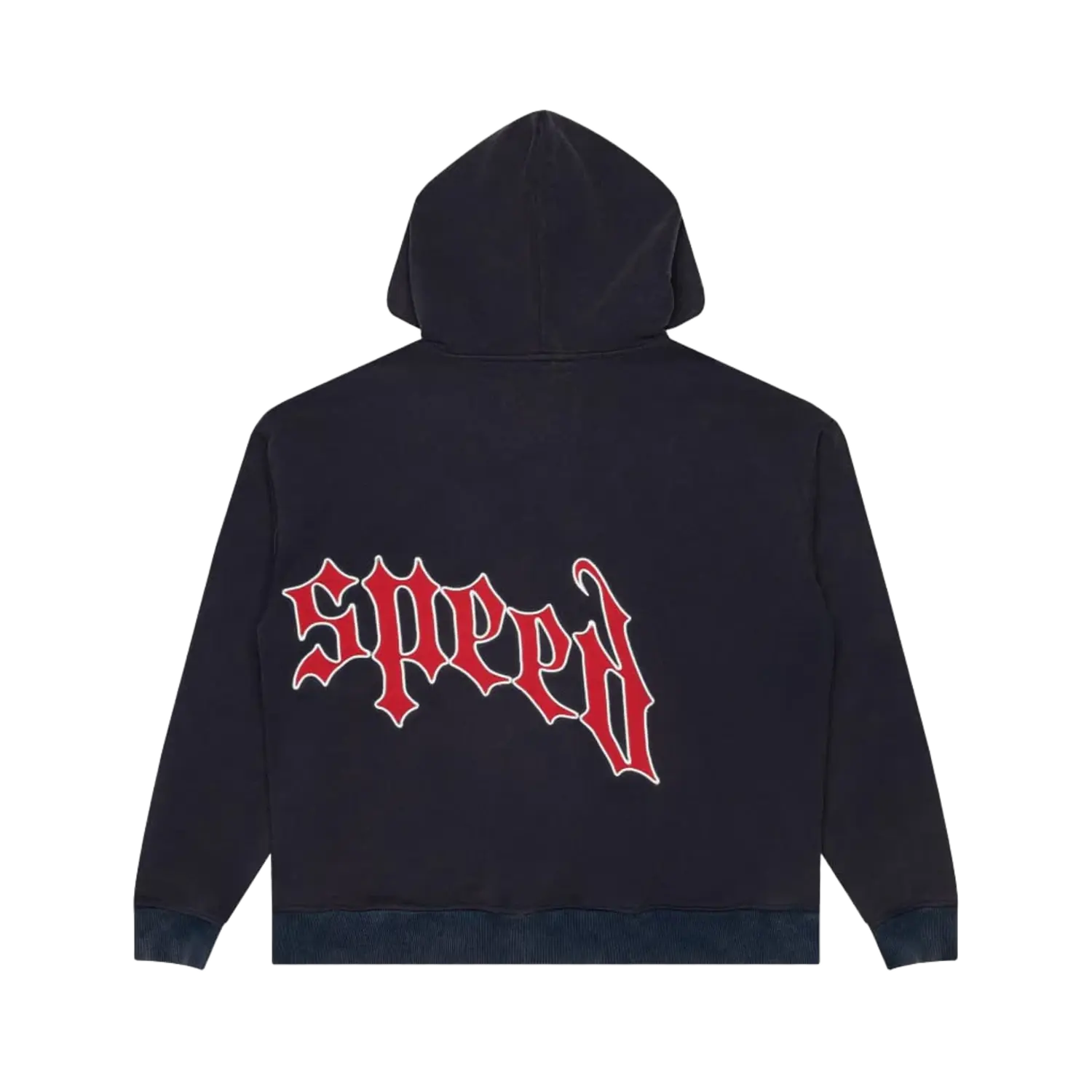 Godspeed OG Logo V2 Hoodie Navy/Red - Image 2